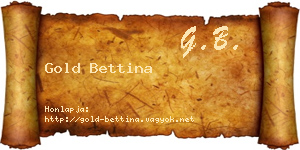 Gold Bettina névjegykártya