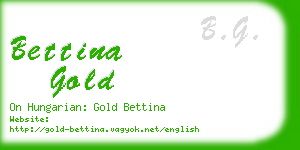 bettina gold business card